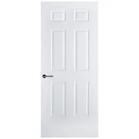 Puerta de Acero de 6 Paneles de 90 x 213cm Blanco