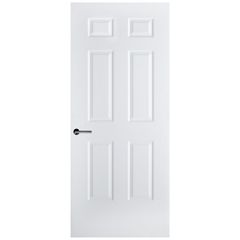Puerta de Acero de 6 Paneles de 90 x 213cm Blanco