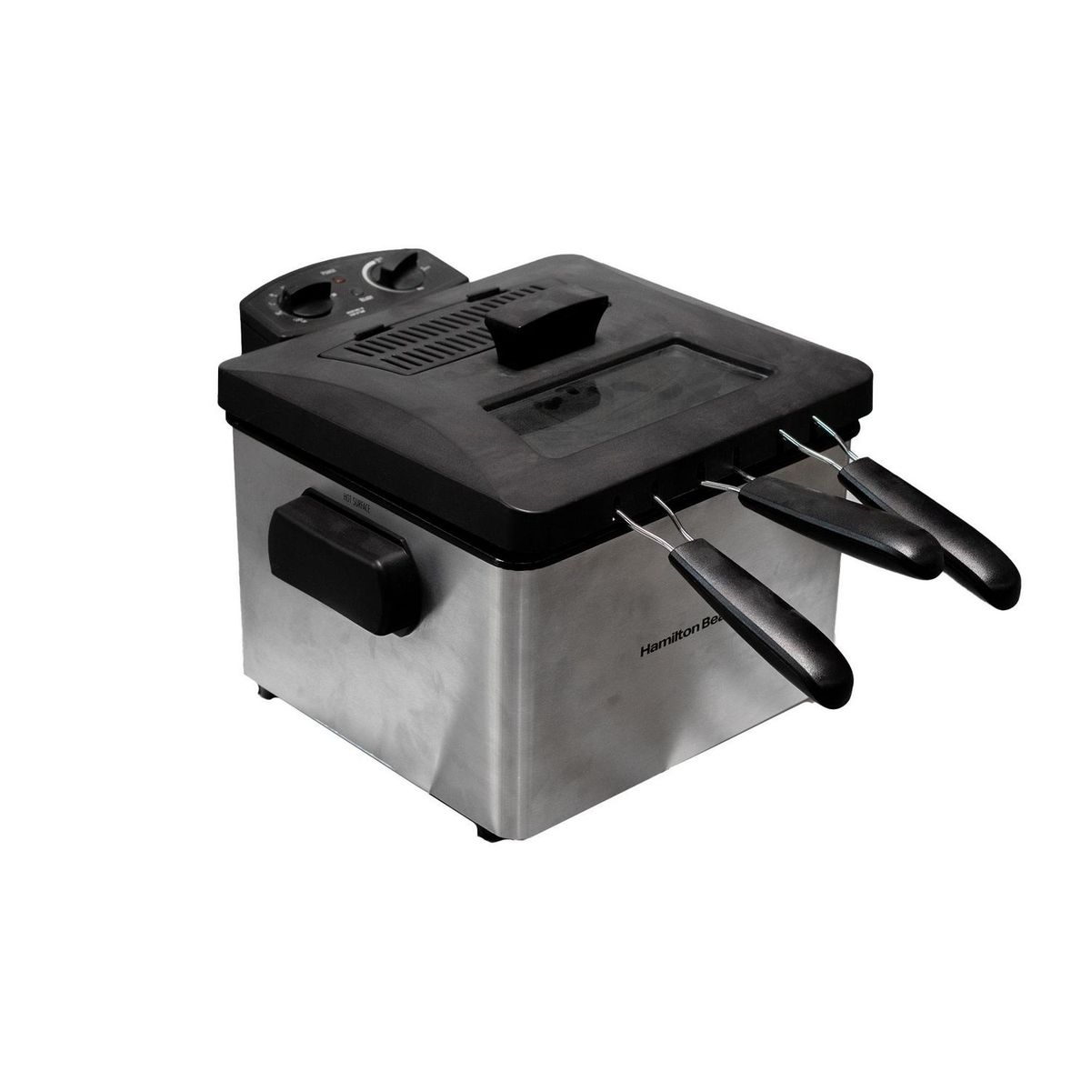 Hamilton Beach - Freidora Con 3 Cestas y Luz Indicadora