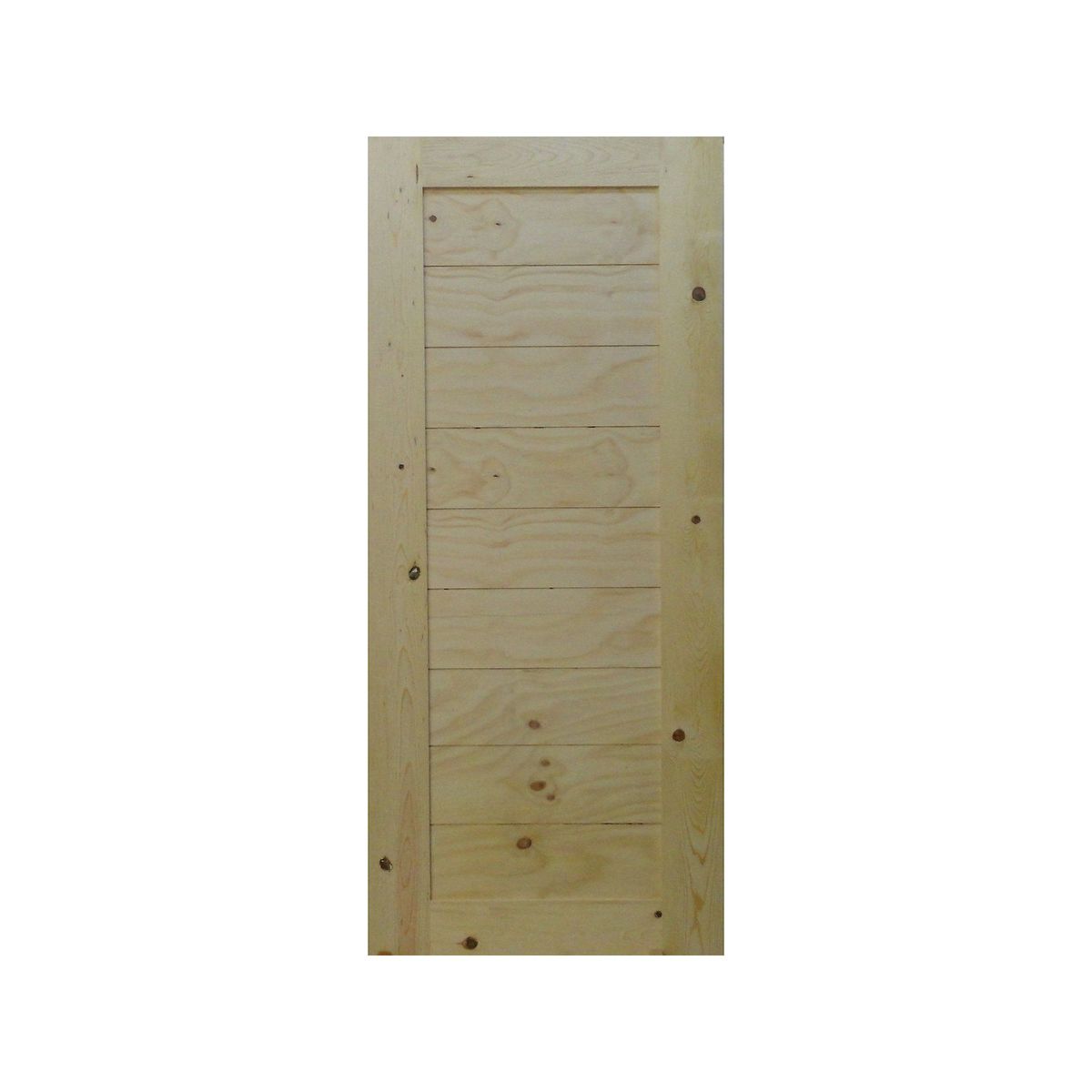 Madera Excel - Puerta de madera de Pino 1 panel de 76 x 213 cm Natural