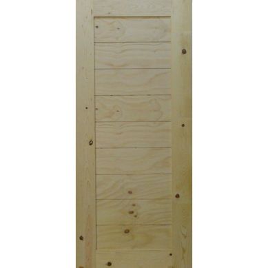 Puerta de madera de Pino 1 panel de 86 x 213 cm Natural