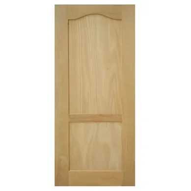 Puerta de madera de Pino 2 paneles de 86 x 213 cm Natural