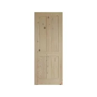 Puerta de madera de Pino 4 paneles de 76 x 213 cm Natural