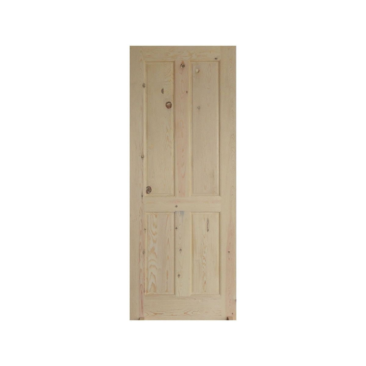 Madera Excel - Puerta de madera de Pino 4 paneles de 71 x 213 cm Natural