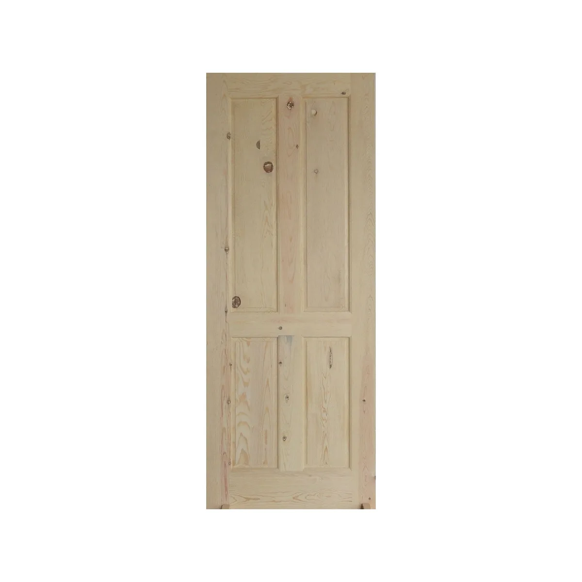 Madera Excel - Puerta de madera de Pino 4 paneles de 71 x 213 cm Natural