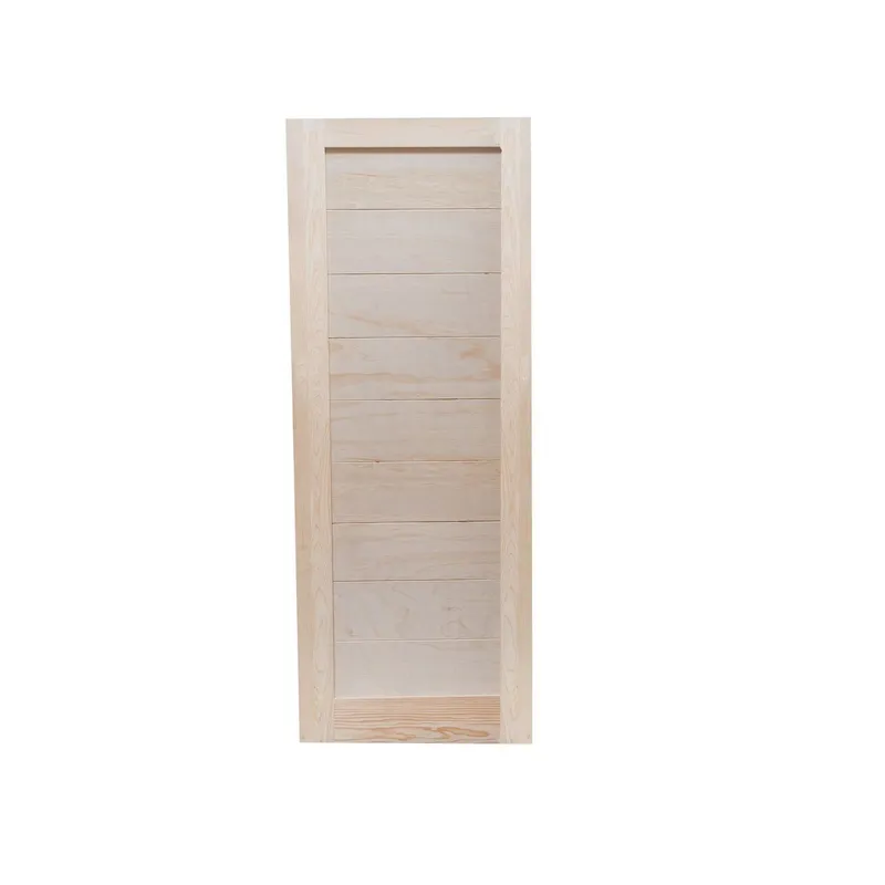Madera Excel - Puerta de madera de Pino 1 panel de 71 x 213 cm Natural