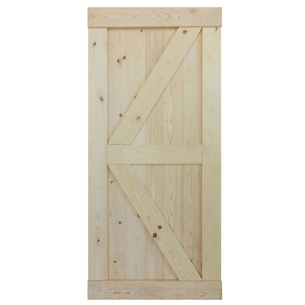 Madera Excel - Puerta de madera Barn Door de 100 x 213 cm Natural