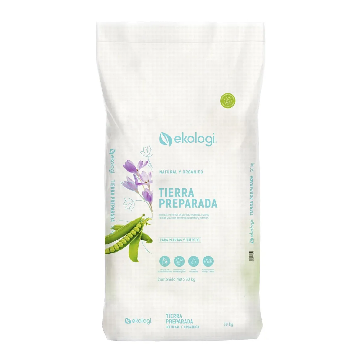 Tierra para Plantas y Huertos 30 kg, marca Ekologi - Foto Principal
