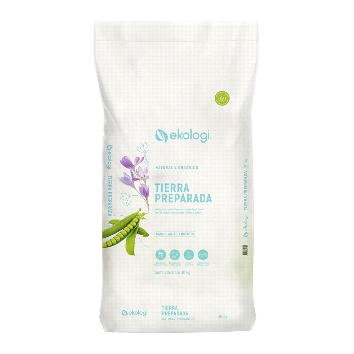 Tierra para Plantas y Huertos 30 kg, marca Ekologi - Foto Principal