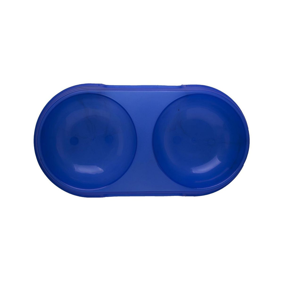Tily - Plato para mascota plástico doble azul
