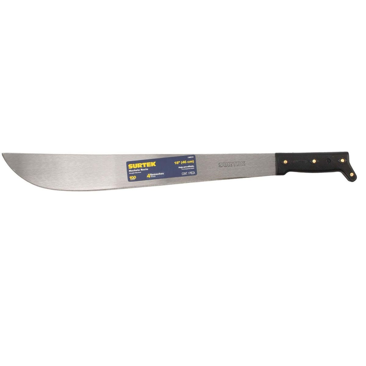 Machete cacha negra tipo recto 18", marca Surtek - Foto 2