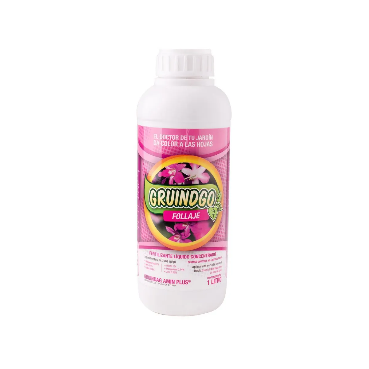 Fertilizante líquido para follaje de plantas 1 L, marca Gruindgo - Foto Principal