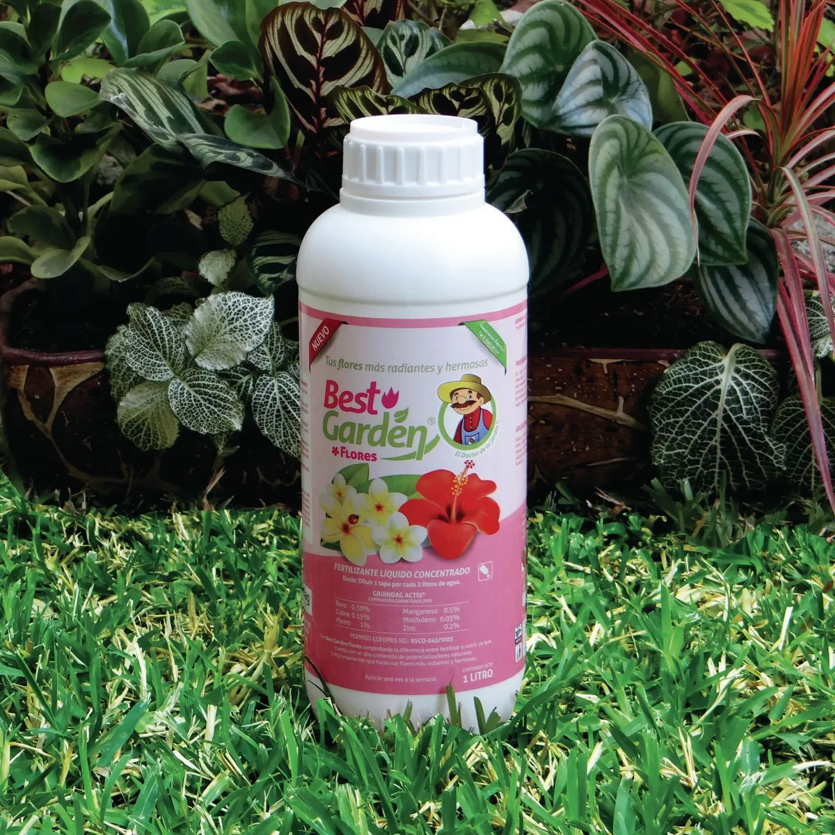 Best Garden - Fertilizante líquido concentrado p/ flores 1 L