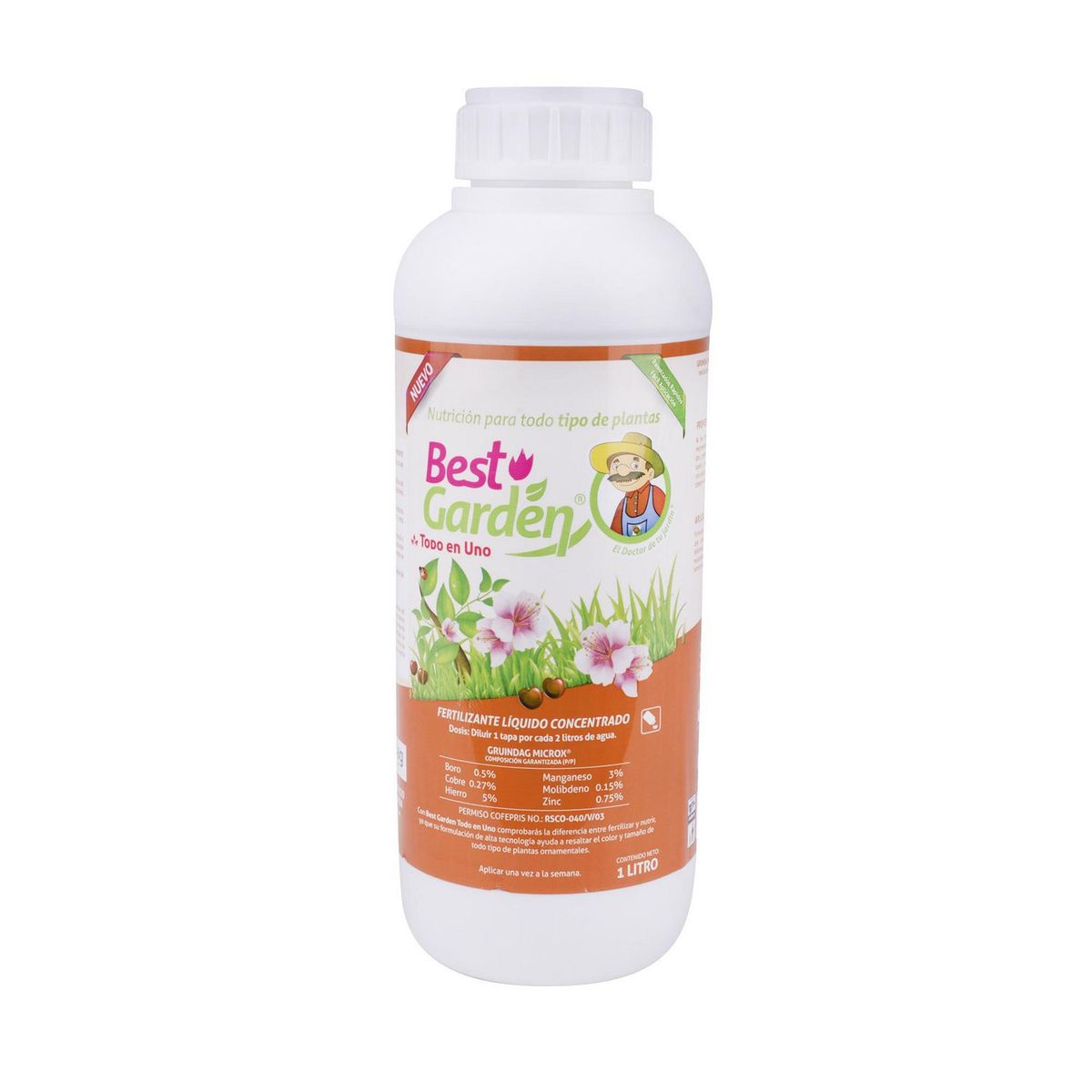 Fertilizante líquido concentrado todo en uno 1 L, marca Best Garden - Foto Principal