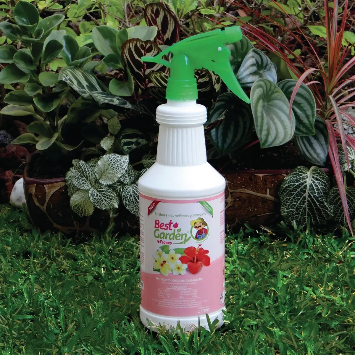 Fertilizante líquido p/flores listo p/ usarse 1 L, marca Best Garden - Foto 2
