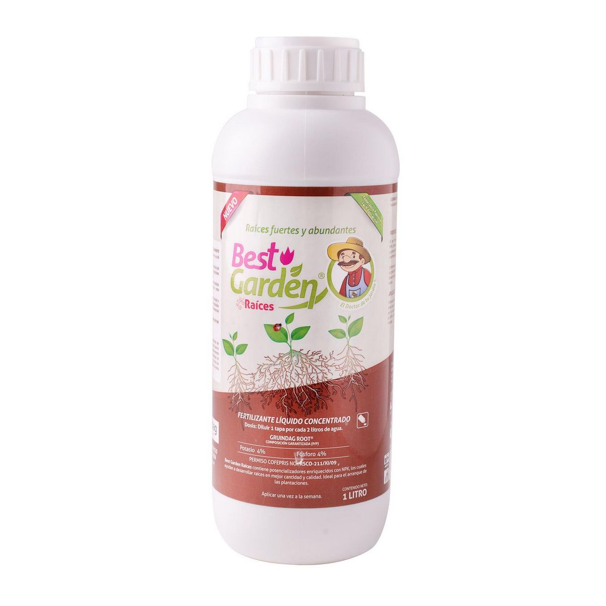 Fertilizante líquidoy para mejorar raíces 1 L, marca Best Garden - Foto Principal