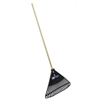 Escoba plástica negro para jardín 22 dientes