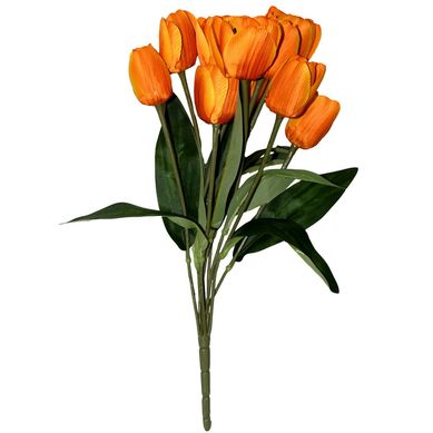 Ramo de 11 tulipanes naranja mango
