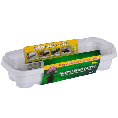 Invernadero con 12 peat pellet