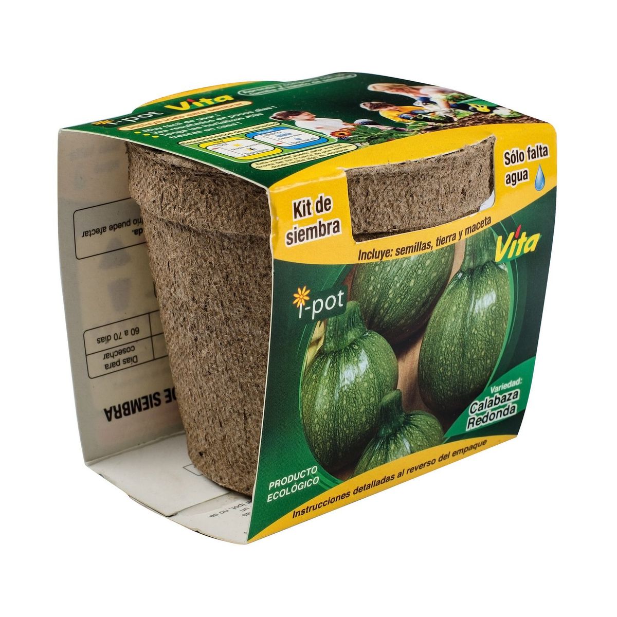 Kit de siembra calabaza redonda, marca Ergo - Foto Principal