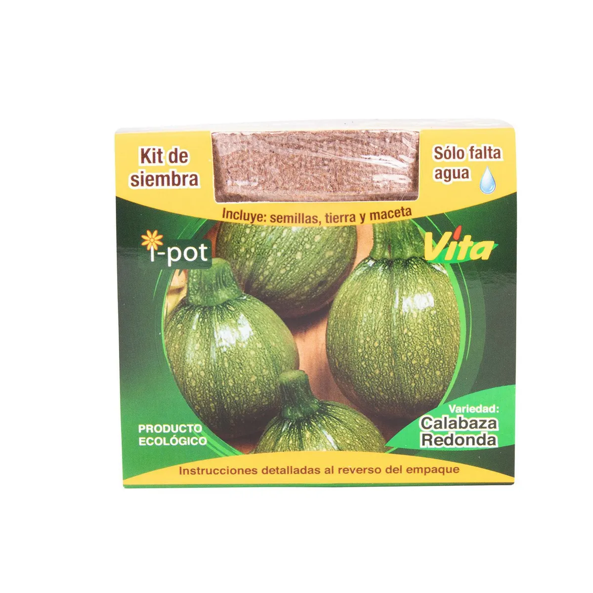 Kit de siembra calabaza redonda, marca Ergo - Foto 2