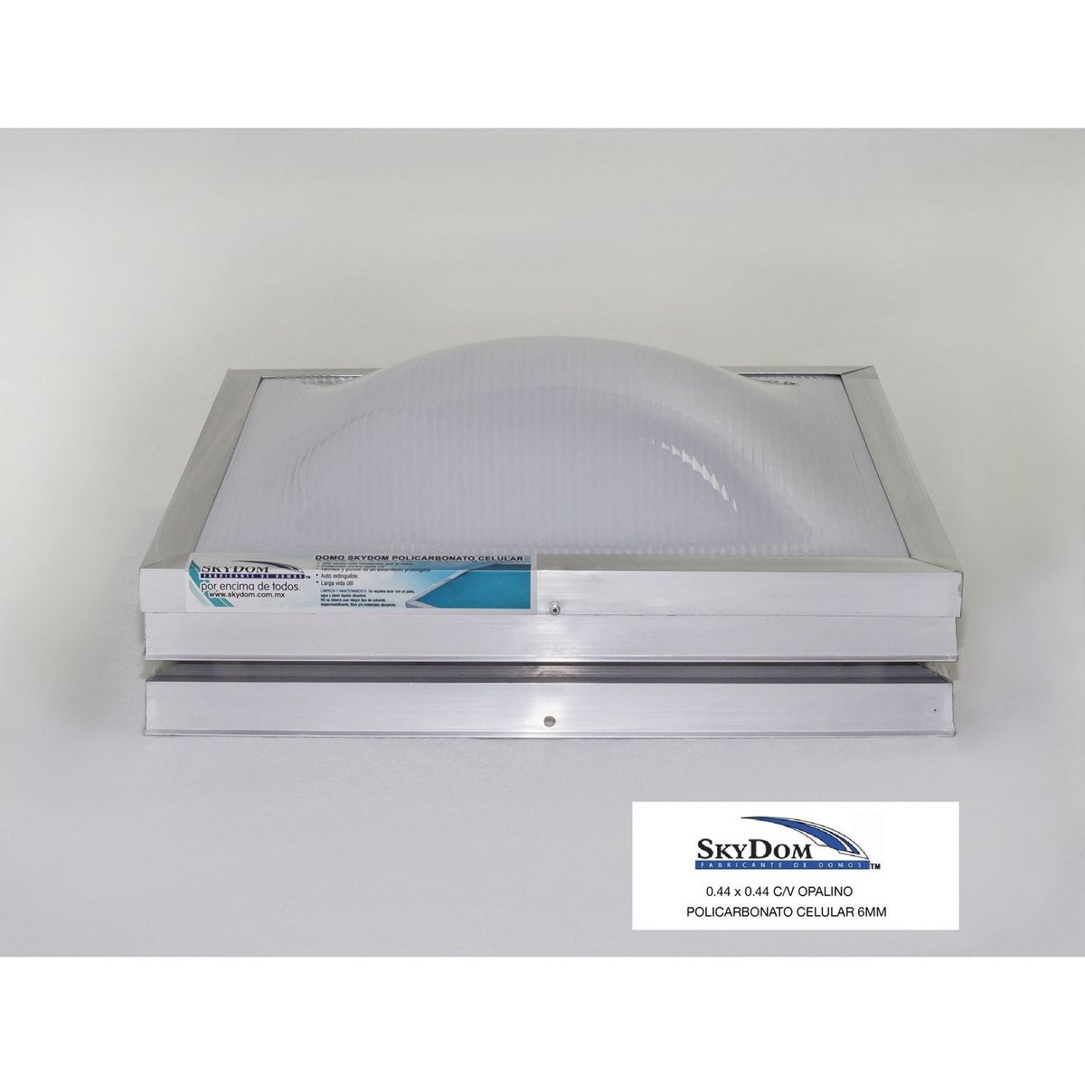 Skydom - Domo de policarbonato con ventila 44 x 44 cm