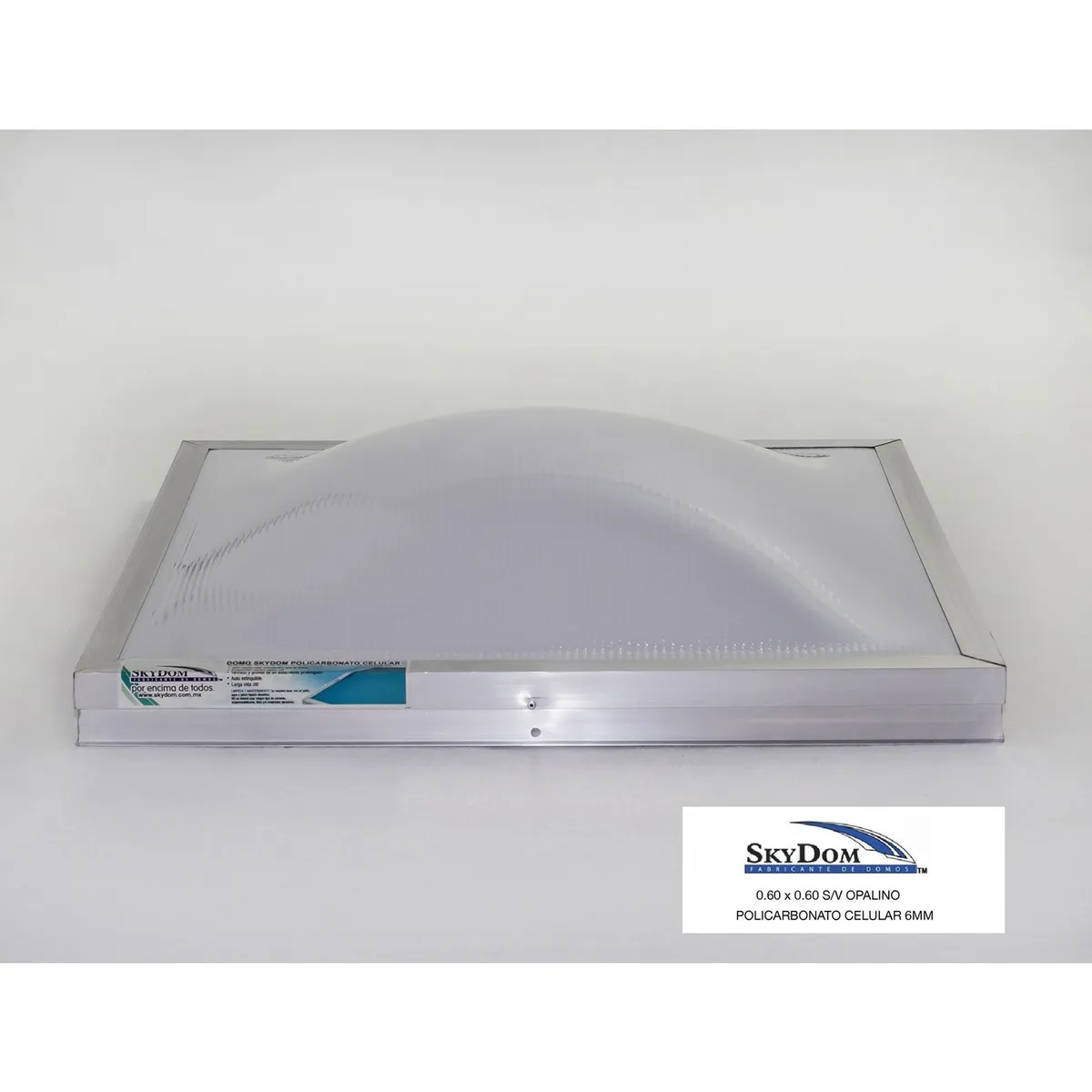 Skydom - Domo de policarbonato sin ventila 60 x 60 cm