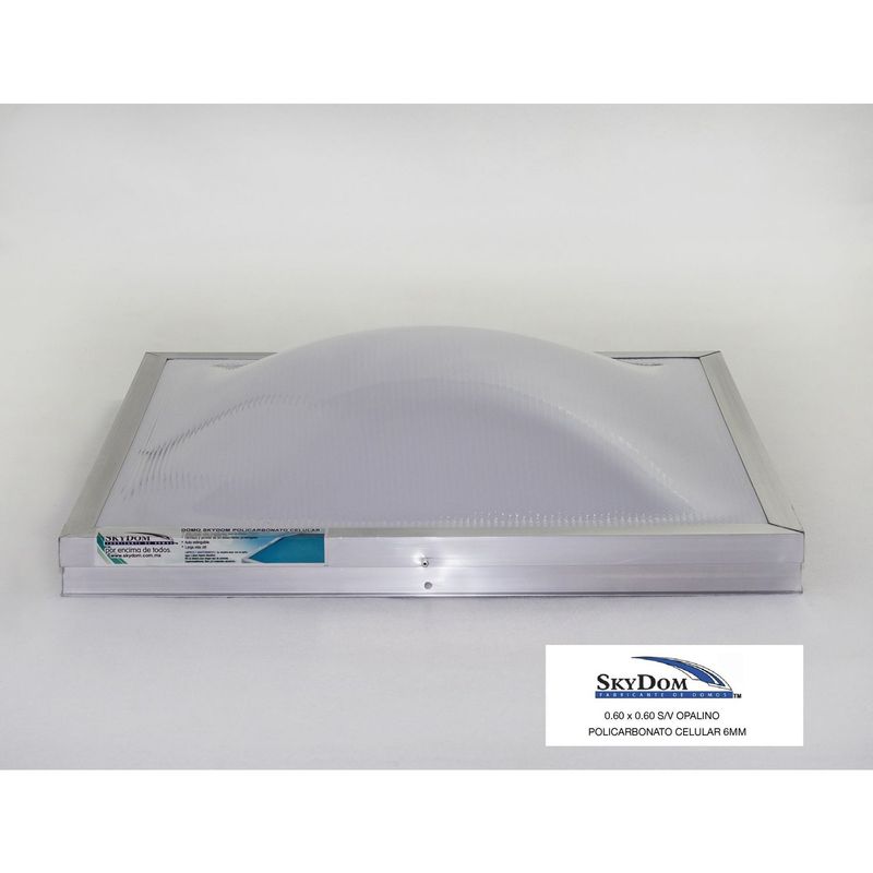 Skydom - Domo de policarbonato sin ventila 60 x 60 cm
