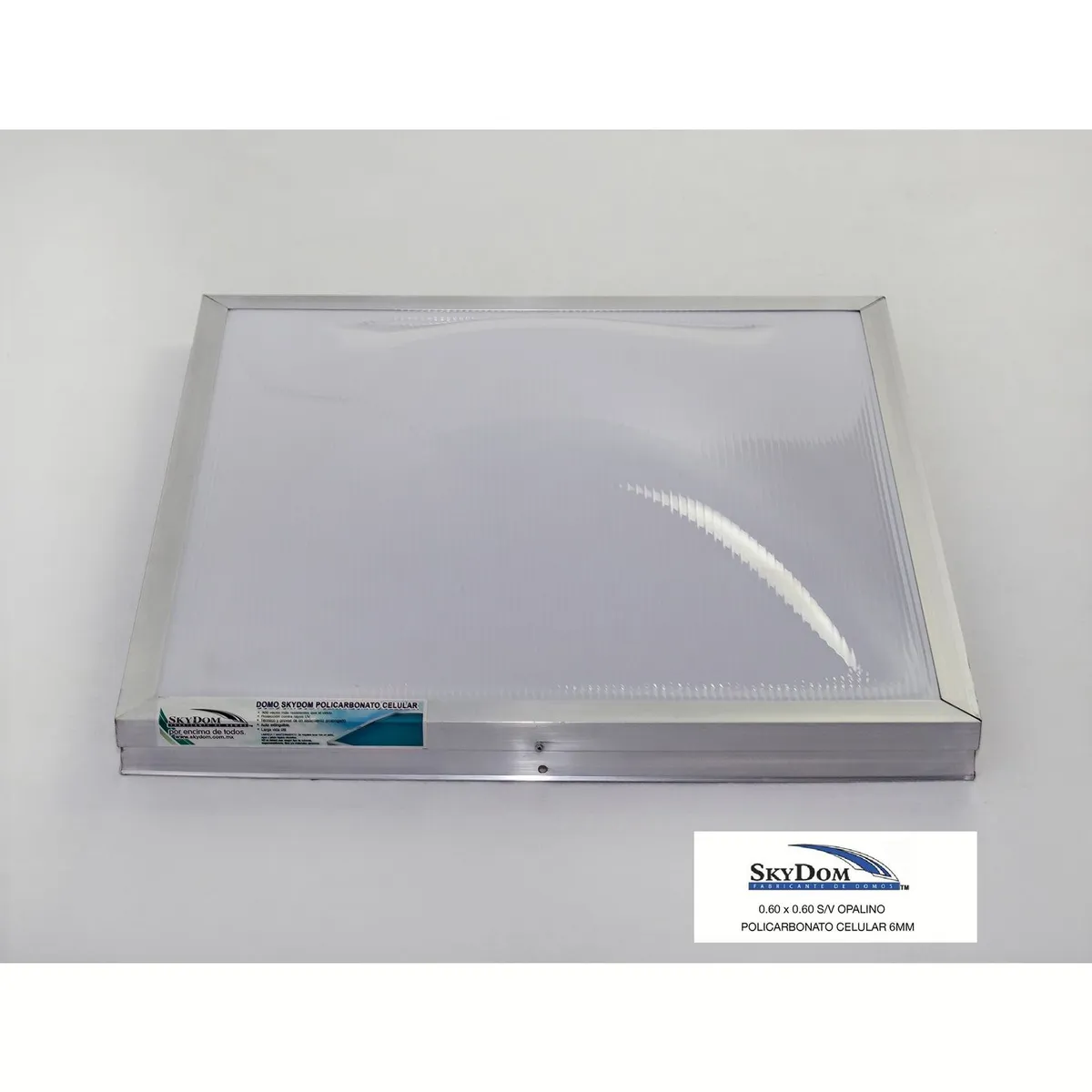 Skydom - Domo de policarbonato sin ventila 60 x 60 cm