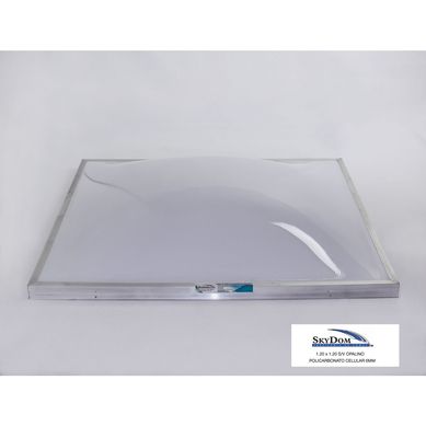 Domo de policarbonato sin ventila 120 x 120 cm