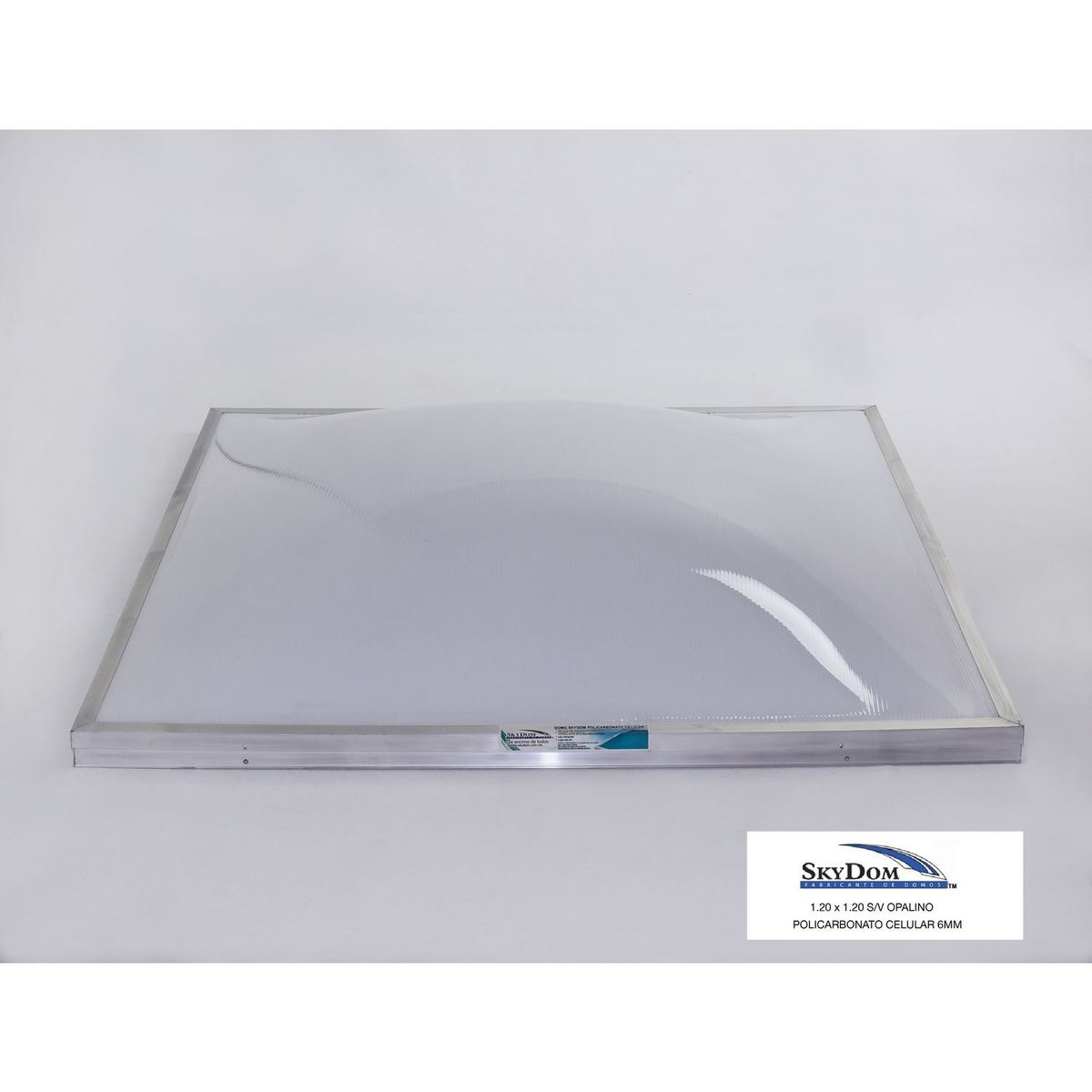 Skydom - Domo de policarbonato sin ventila 120 x 120 cm