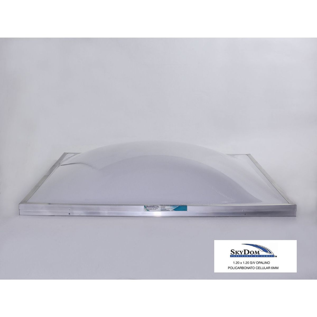 Skydom - Domo de policarbonato sin ventila 120 x 120 cm
