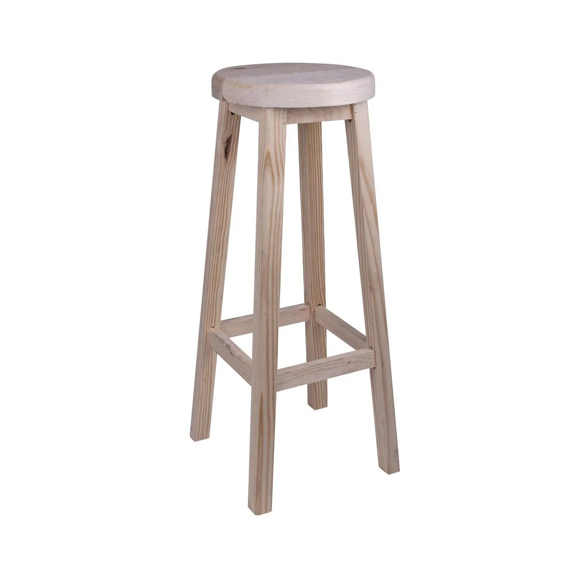 Excell - Banco redondo de madera natural