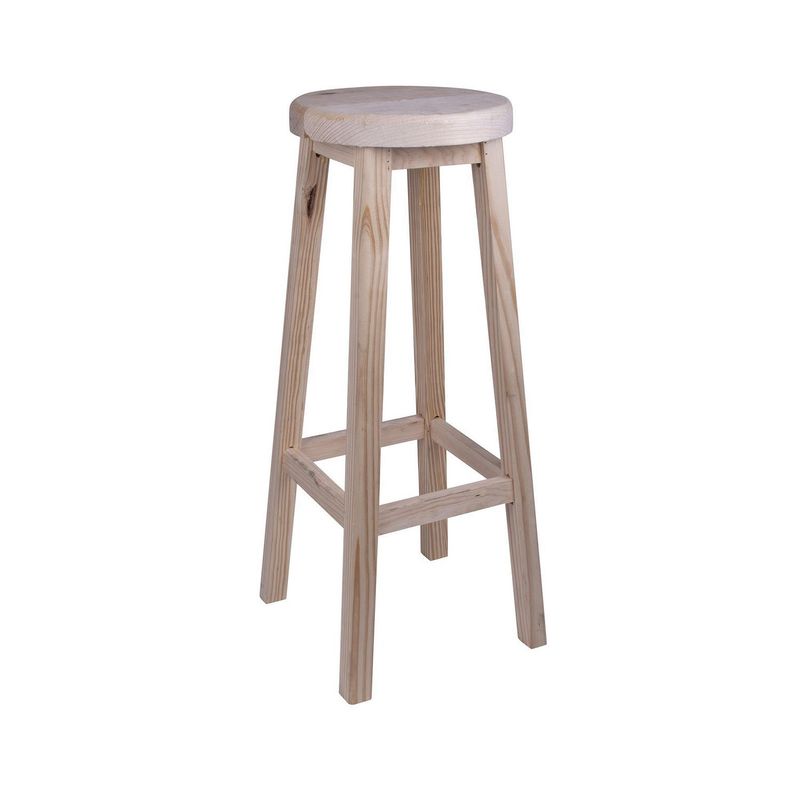 Excell - Banco redondo de madera natural