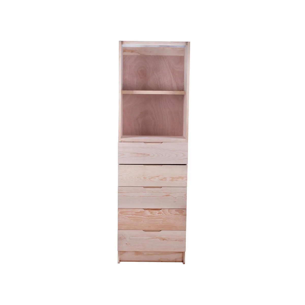 Excell - Cajonera con riel 5 cajones 188 cm natural
