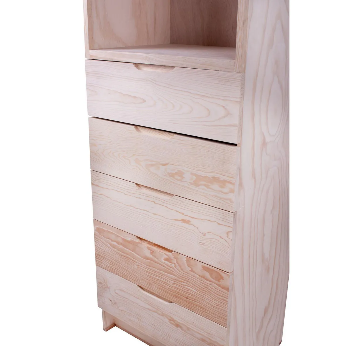 Excell - Cajonera con riel 5 cajones 188 cm natural