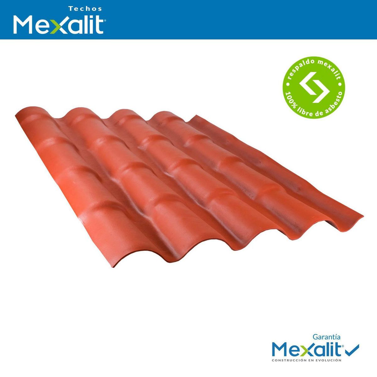 Mexalit - Teja Fibro San Miguel de 1.25 x 0.97m Naranja
