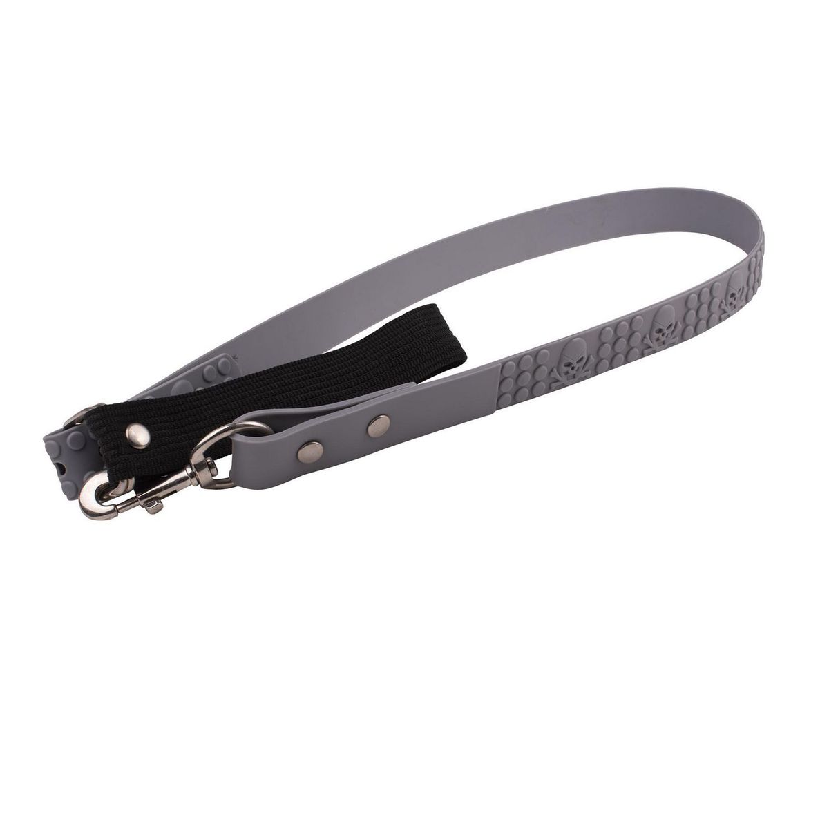 King Pet - Correa de caucho hipoalergénica mediano gris