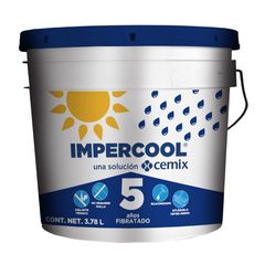 Impermeabilizante Fibratado Impercool - 5 Años de 3.8 litros - Terracota