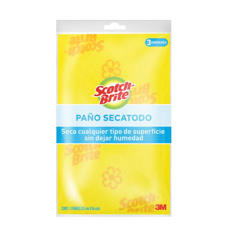 Scotchbrite - Paño Esponja Súper Absorbente Scotch-Brite, 3 pza.
