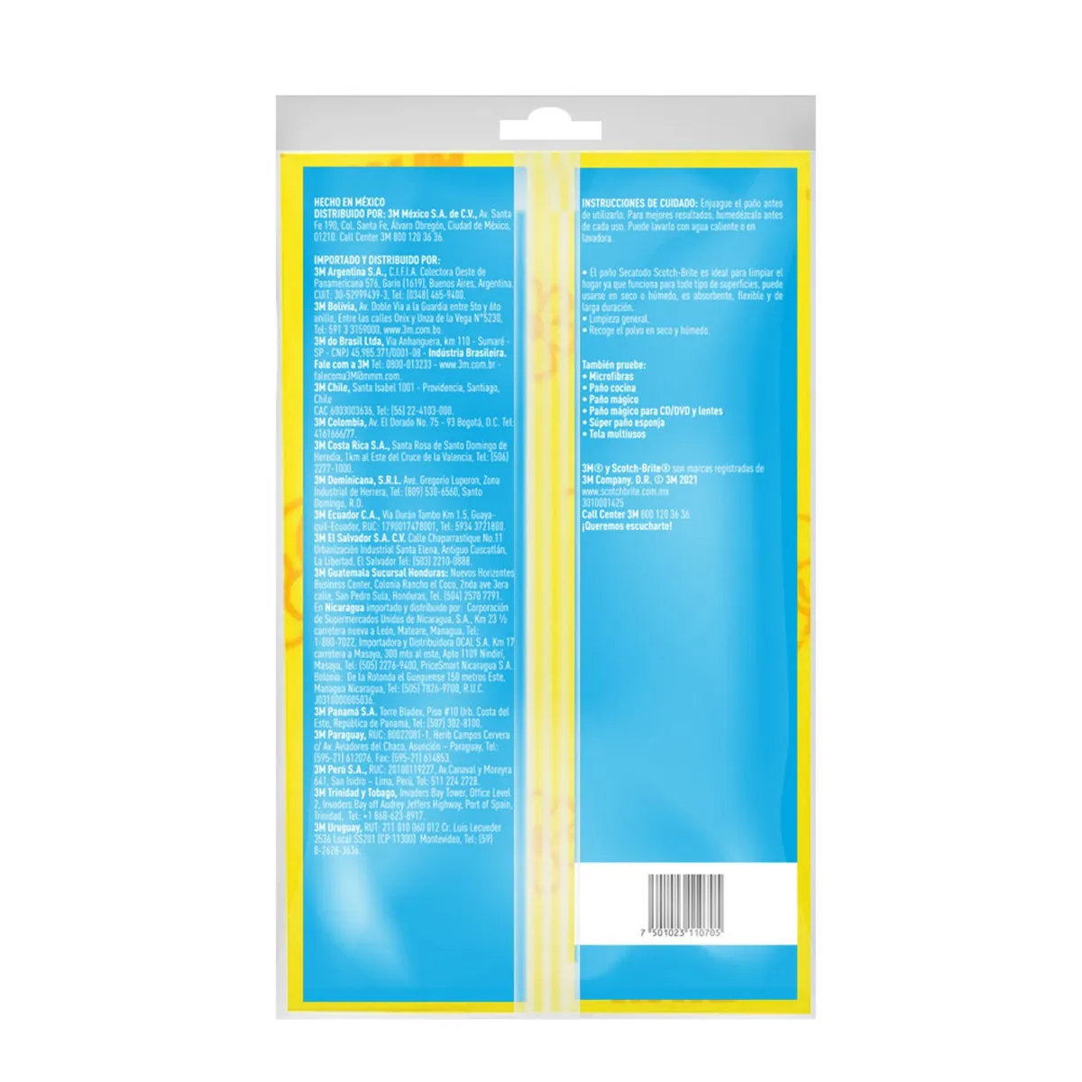 Scotchbrite - Paño Esponja Súper Absorbente Scotch-Brite, 3 pza.