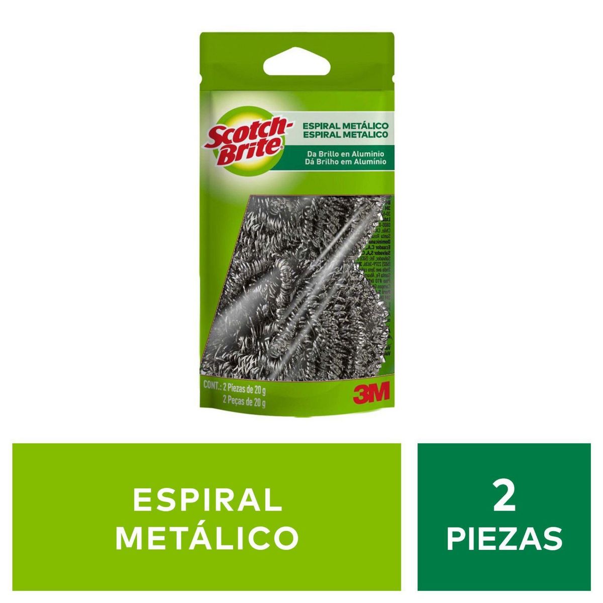 Scotchbrite - Espiral Metálico Scotch-Brite, 2 piezas