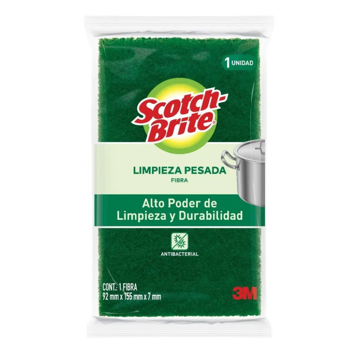Scotchbrite - Fibra Verde Scotch-Brite Limpieza Pesada Chica
