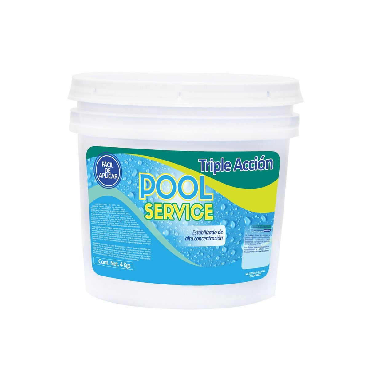 Pool Service - Tabletas acción 3 en 1 - 4 kg