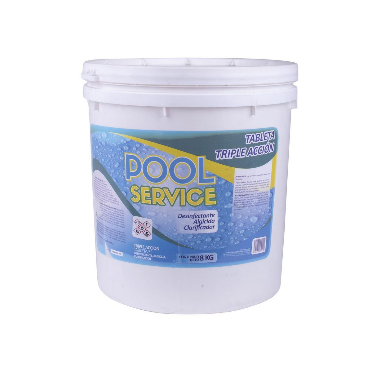 Pool Service - Tabletas acción 3 en 1 - 8 kg