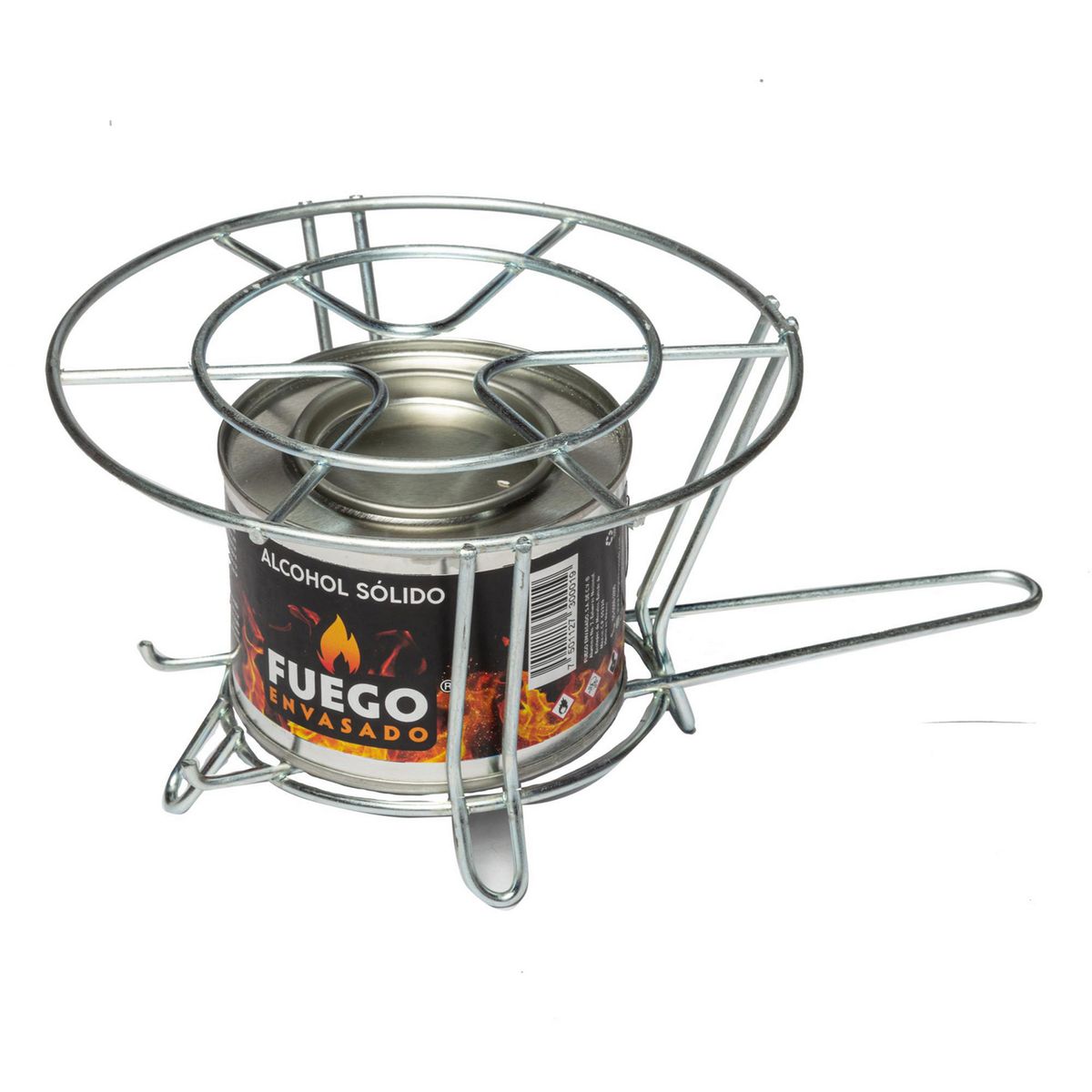 Fuego Envasado - Parrilla Sencilla con Lata de Alcohol
