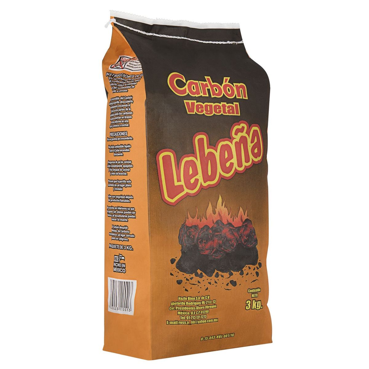 Carbón Vegetal Bolsa con 3 kg, marca Lebena - Foto 2