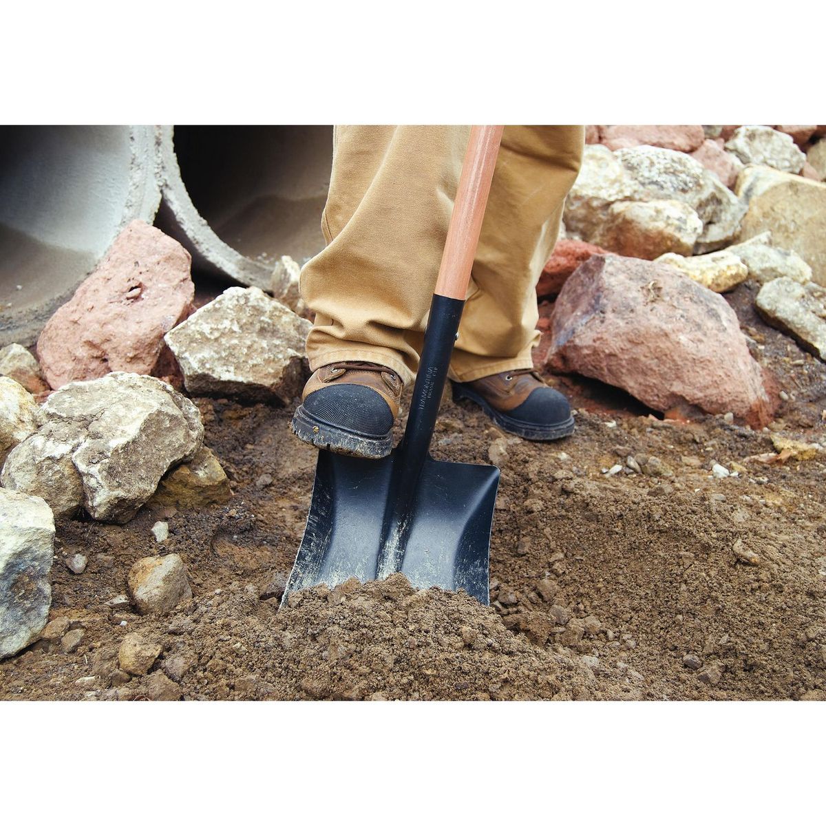 Tramontina - Pala cuadrada americana mango madera