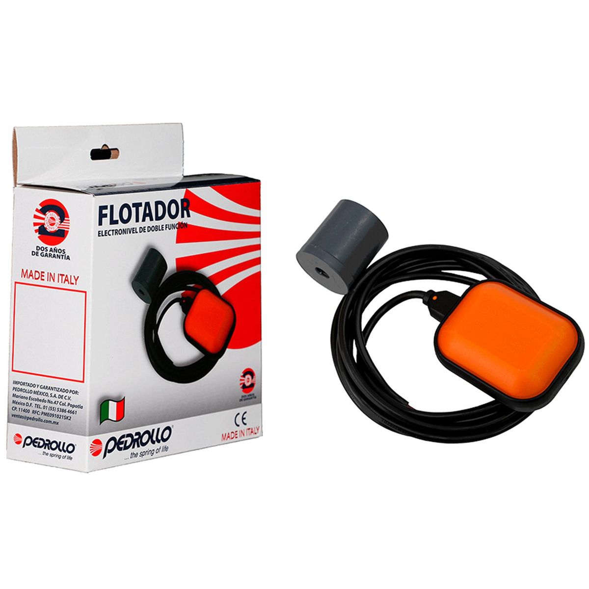 Pedrollo - Flotador Electronivel de Doble Función Cable de 3 Metros