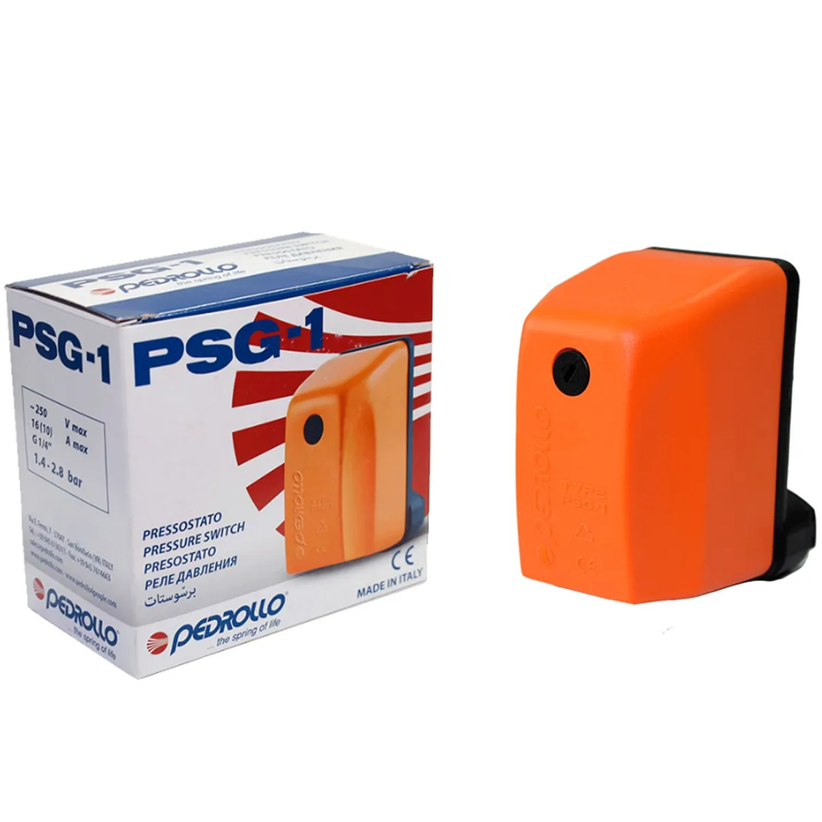 Presostato Eléctrico para bomba de agua 20 - 40 PSI, marca Pedrollo - Foto 2